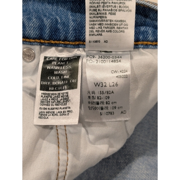 Levi's 501 Original Light Blue Ankle Jeans - Picture 6 of 7